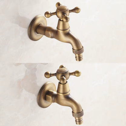 Antique Bronze Faucet Garden Bibcock Washing Machine Faucet Outdoor Faucet for Garden RQFG