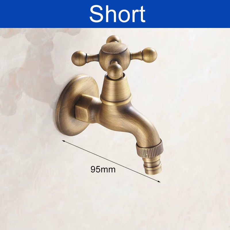 Antique Bronze Faucet Garden Bibcock Washing Machine Faucet Outdoor Faucet for Garden RQFG