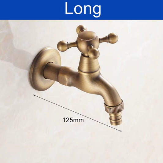 Antique Bronze Faucet Garden Bibcock Washing Machine Faucet Outdoor Faucet for Garden RQFG