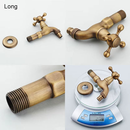 Antique Bronze Faucet Garden Bibcock Washing Machine Faucet Outdoor Faucet for Garden RQFG